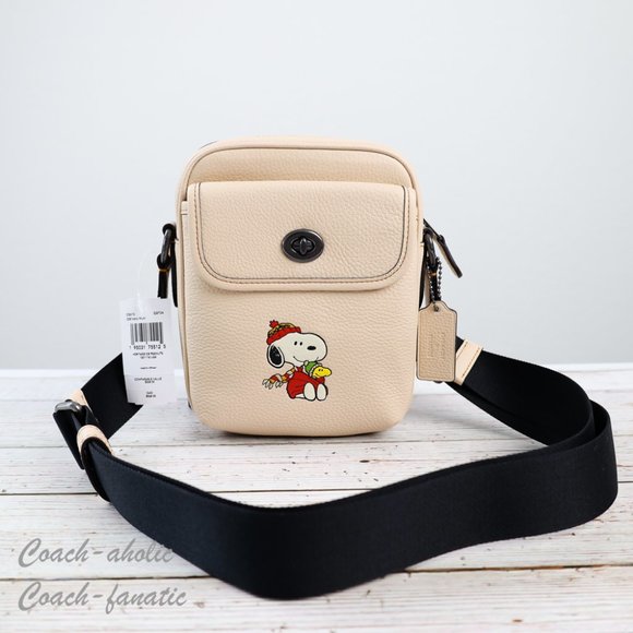 NWT Coach CE613 Coach X Peanuts Heritage Crossbody With Snoopy Motif in Ivory - Picture 3 of 12